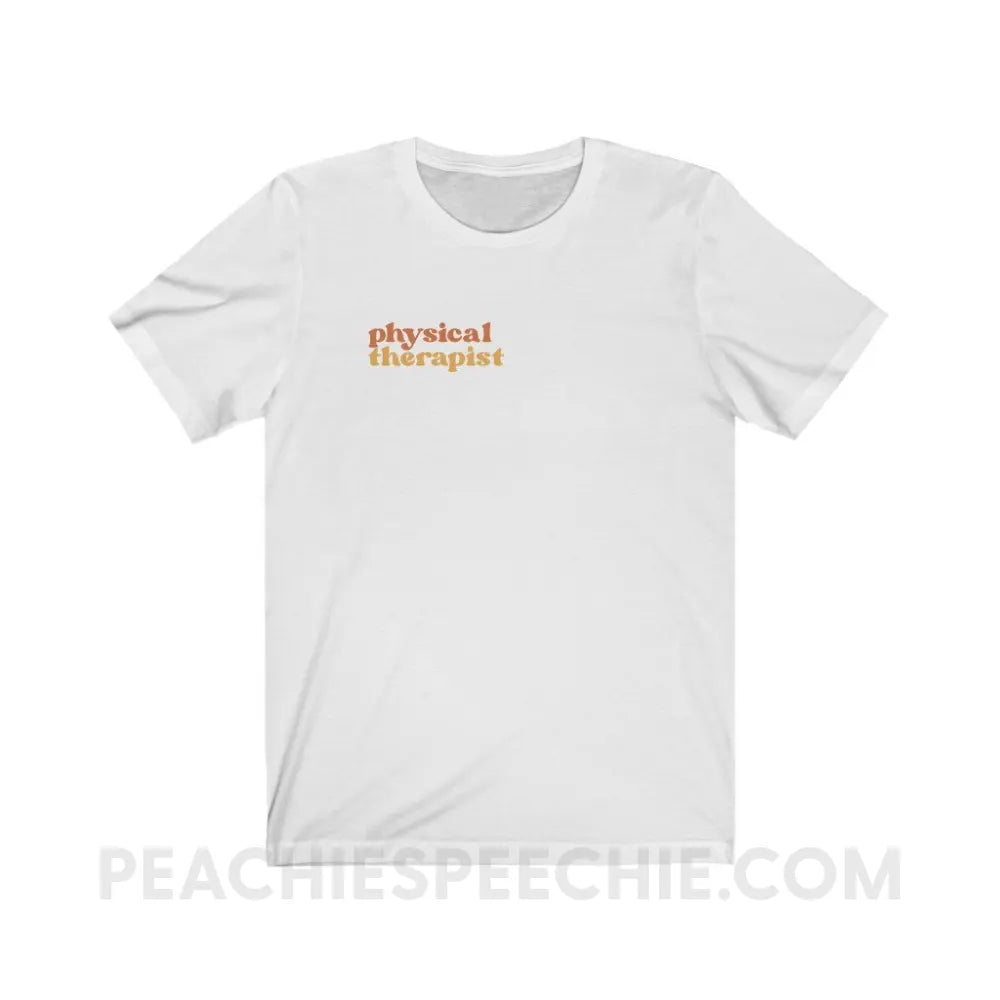 Earthy Physical Therapist Premium Soft Tee - White / S - T-Shirt peachiespeechie.com