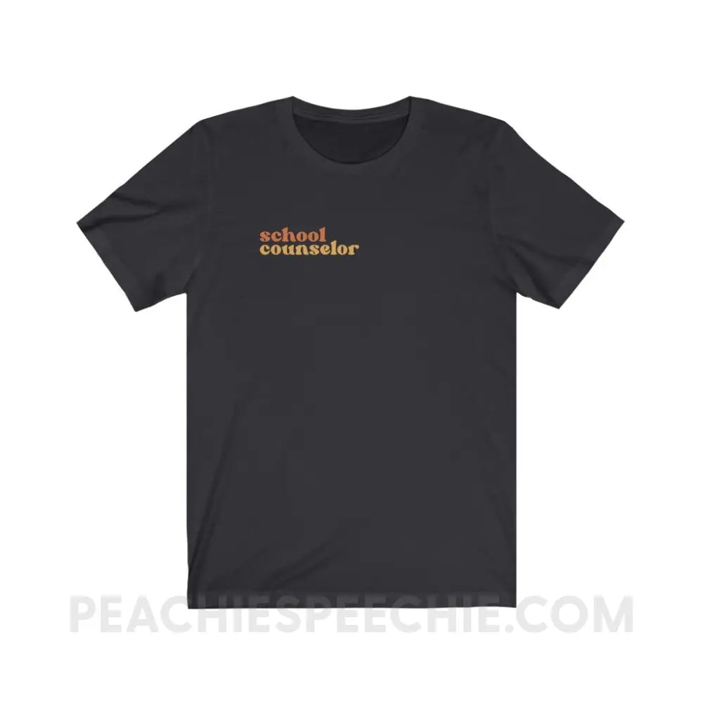 Earthy School Counselor Premium Soft Tee - Dark Grey / S - T-Shirt peachiespeechie.com
