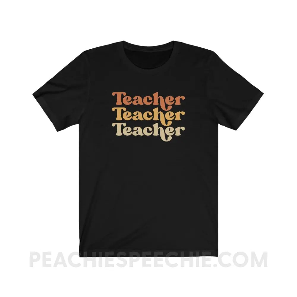 Earthy Teacher Premium Soft Tee - Black / S - T-Shirt peachiespeechie.com