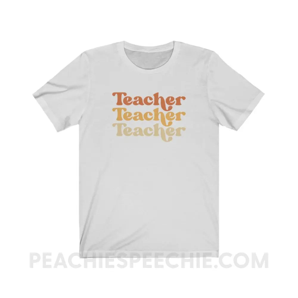 Earthy Teacher Premium Soft Tee - Ash / S - T-Shirt peachiespeechie.com