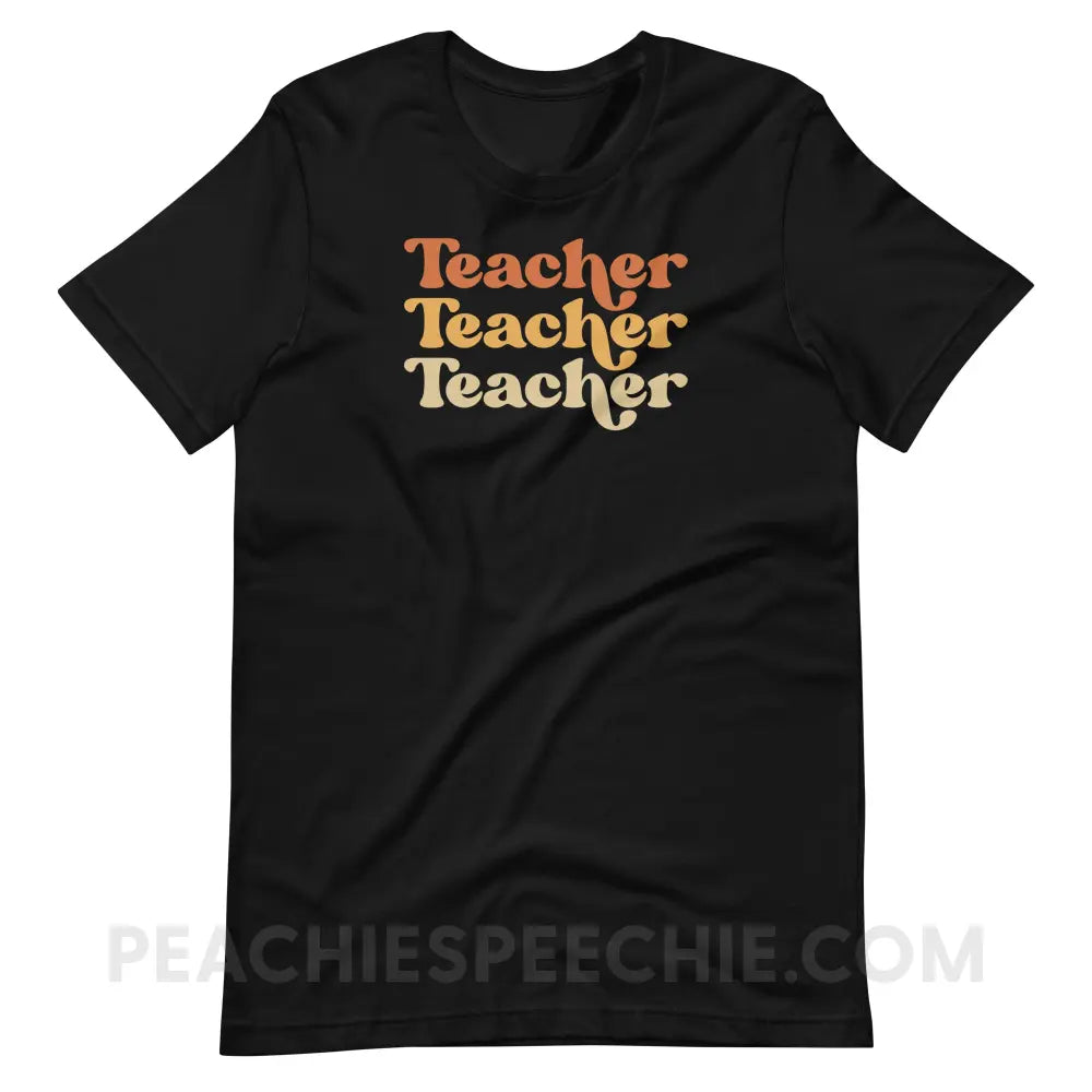 Earthy Teacher Premium Soft Tee - Black / S - T-Shirt peachiespeechie.com