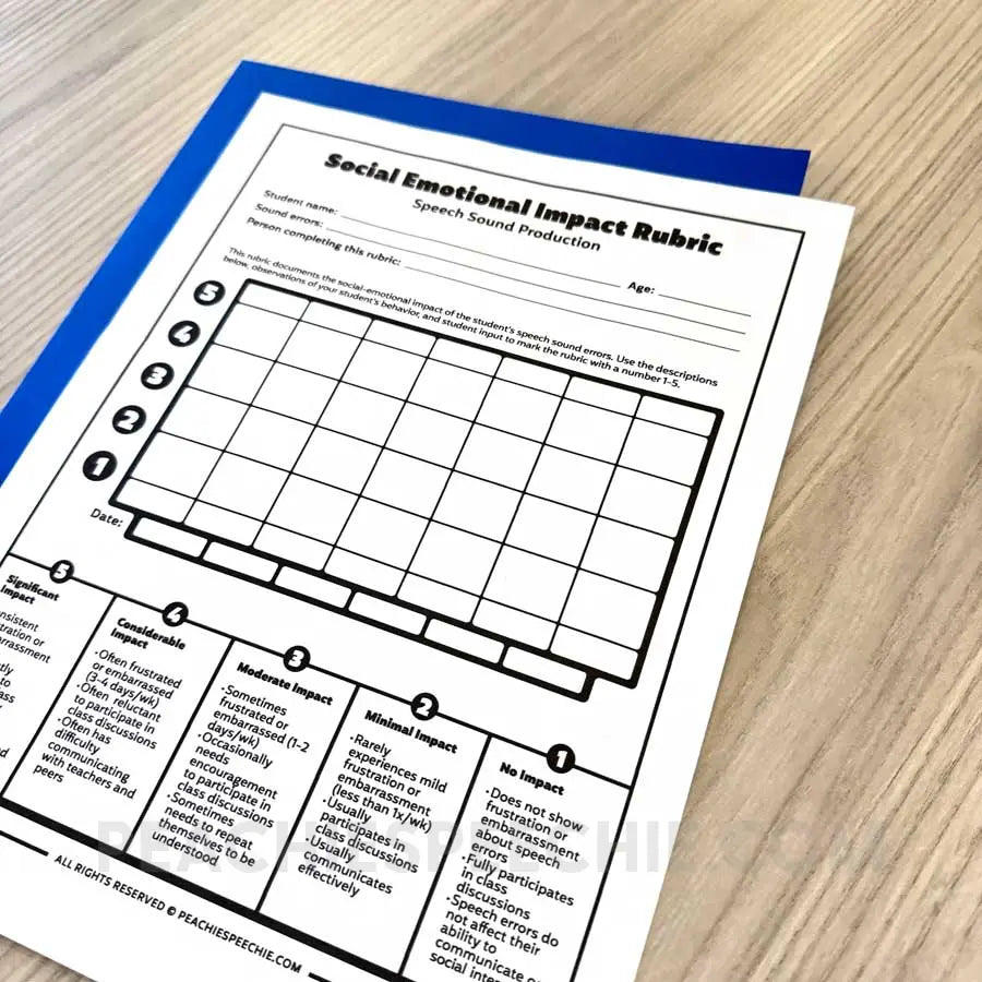 Educational Impact of Speech Sound Disorders - Materials peachiespeechie.com