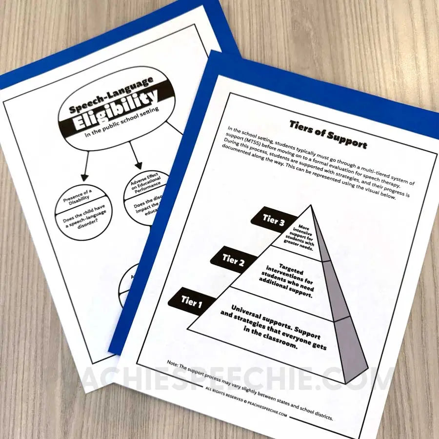 Educational Impact of Speech Sound Disorders - Materials peachiespeechie.com