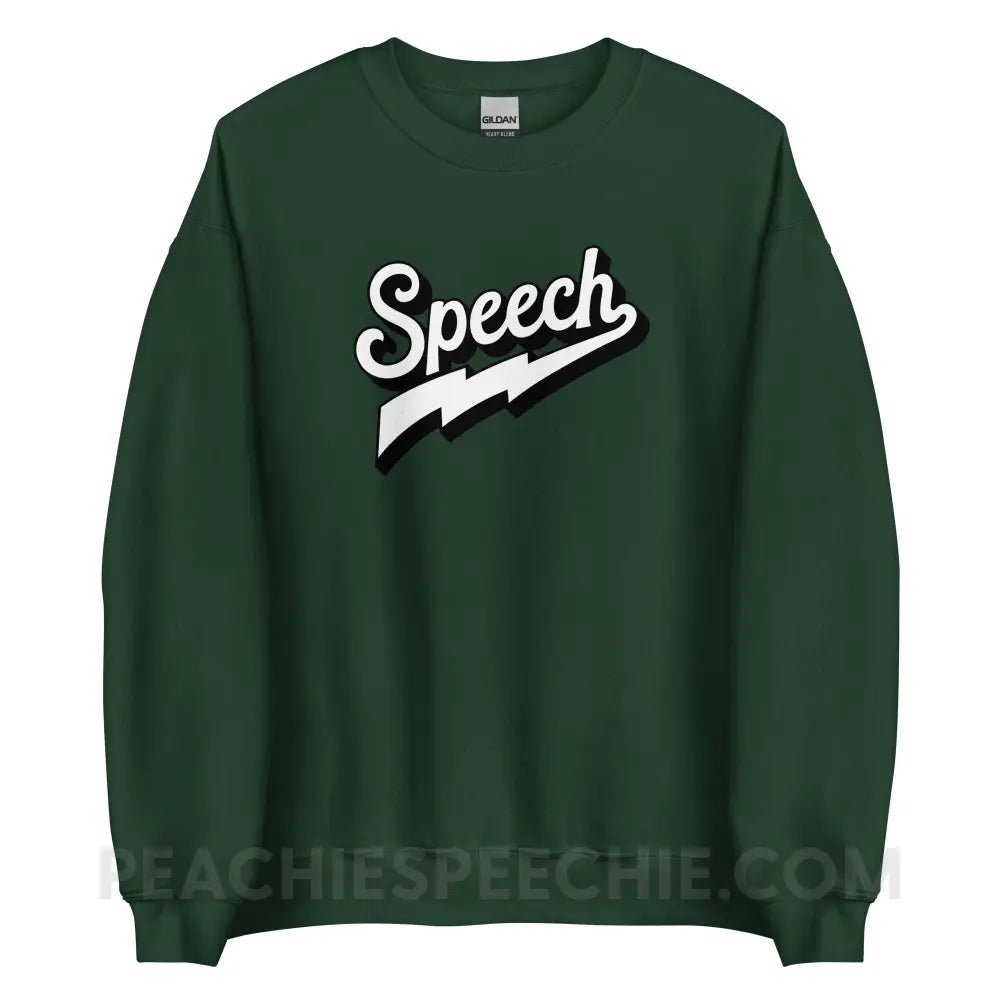 Electrifying Speech Classic Sweatshirt - Forest Green / S - peachiespeechie.com