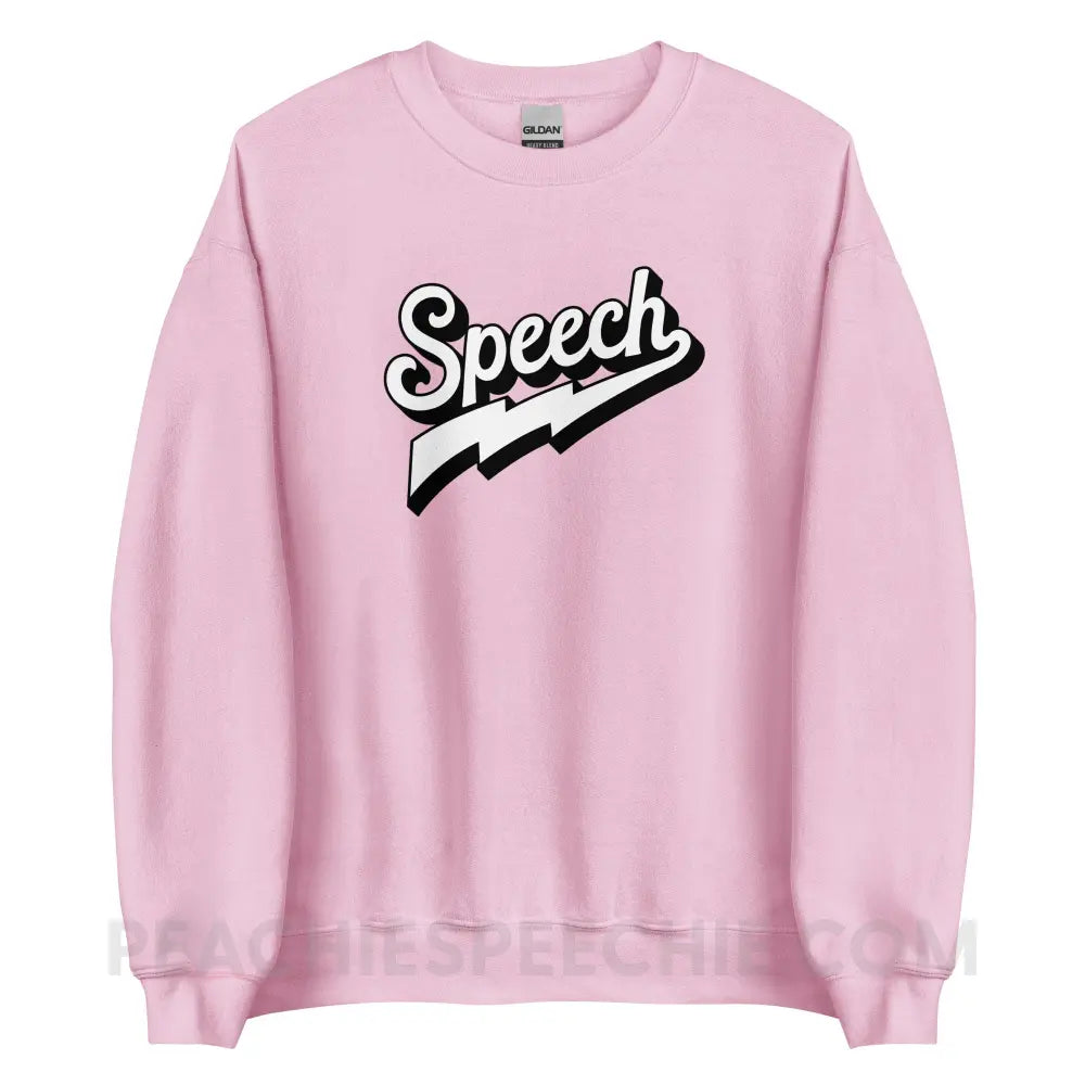 Electrifying Speech Classic Sweatshirt - Light Pink / S - peachiespeechie.com