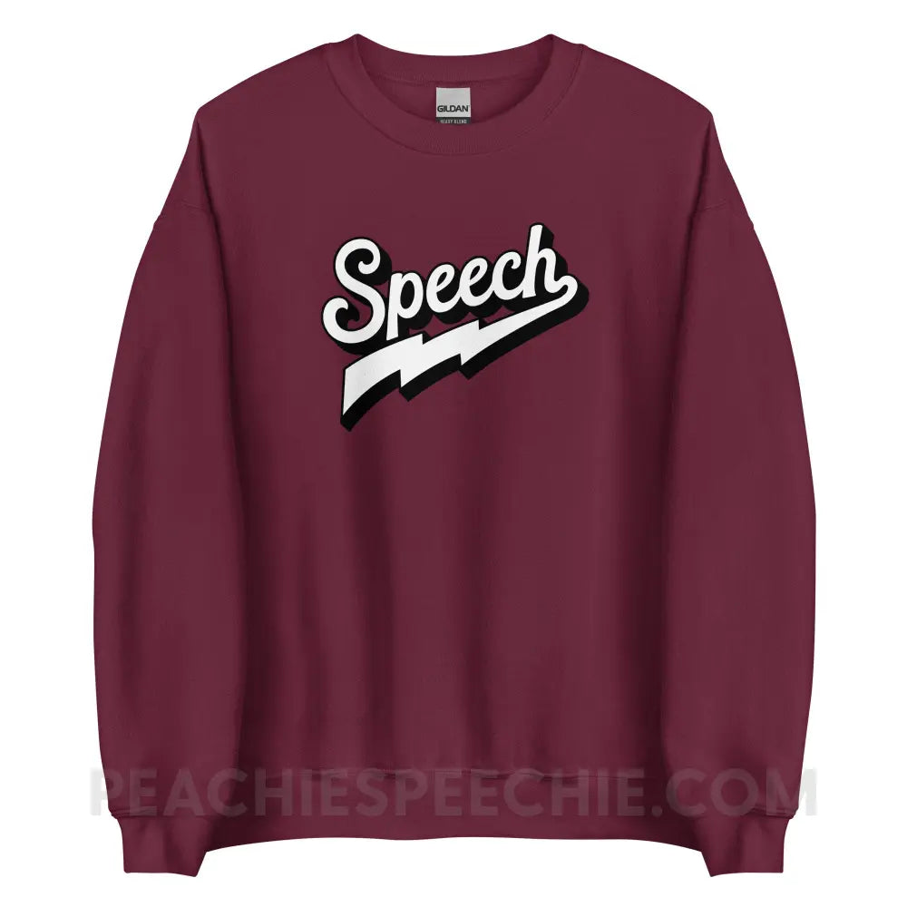 Electrifying Speech Classic Sweatshirt - Maroon / S - peachiespeechie.com