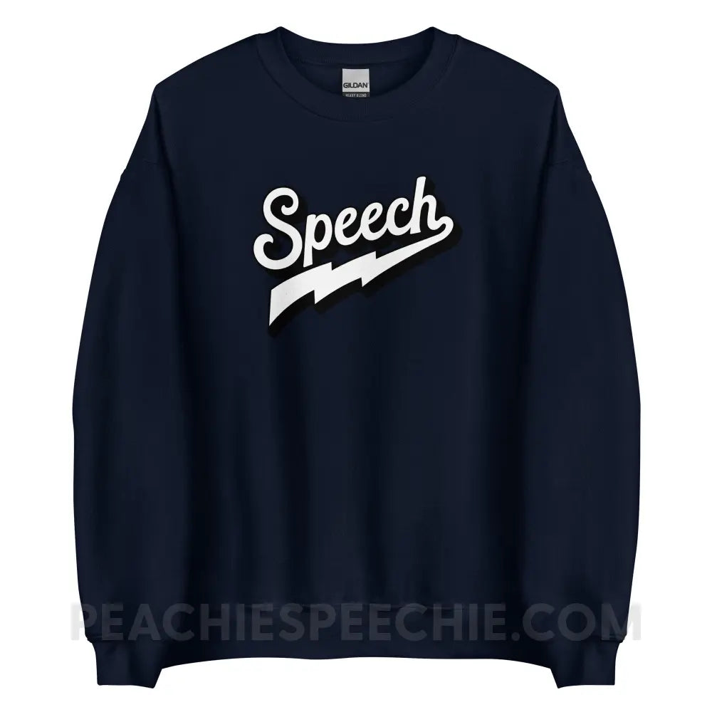 Electrifying Speech Classic Sweatshirt - Navy / S - peachiespeechie.com