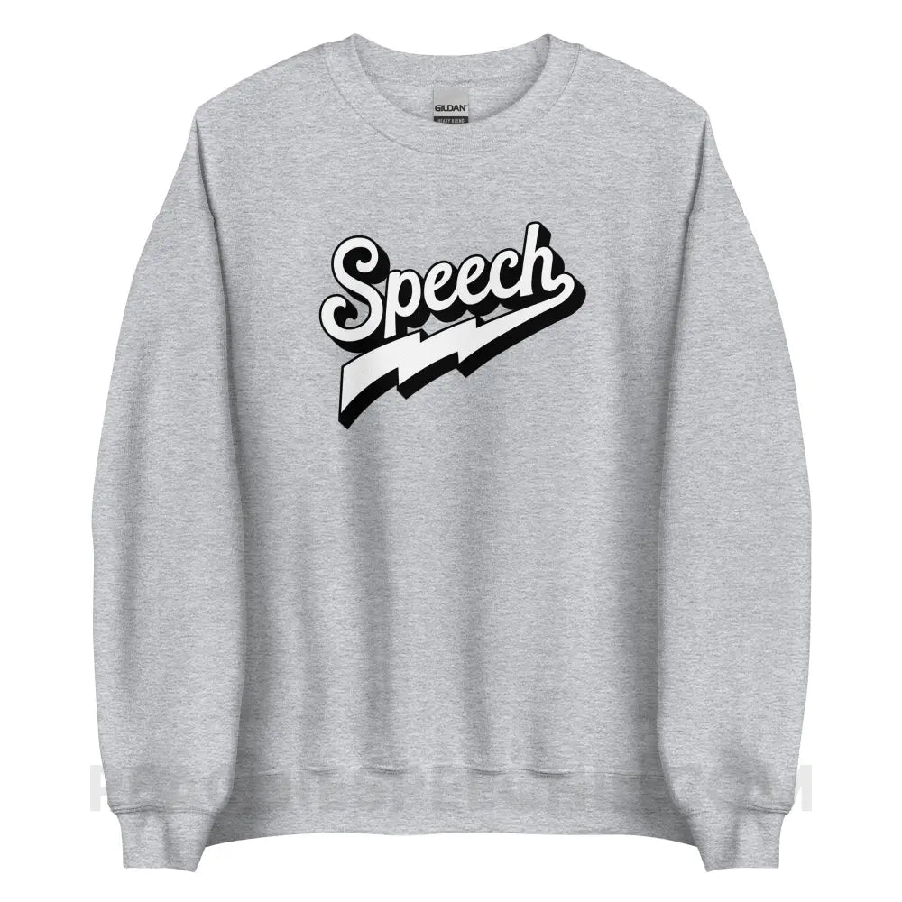 Electrifying Speech Classic Sweatshirt - Sport Grey / S - peachiespeechie.com