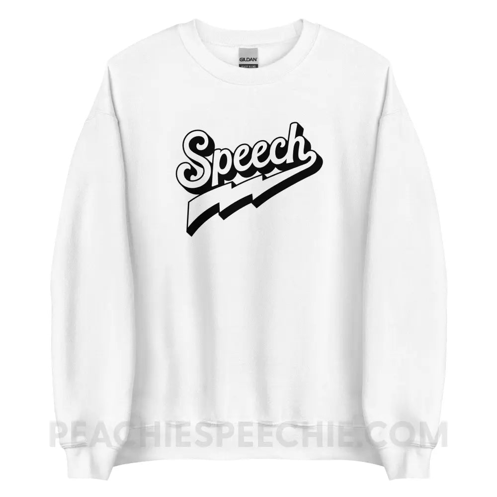 Electrifying Speech Classic Sweatshirt - White / S - peachiespeechie.com