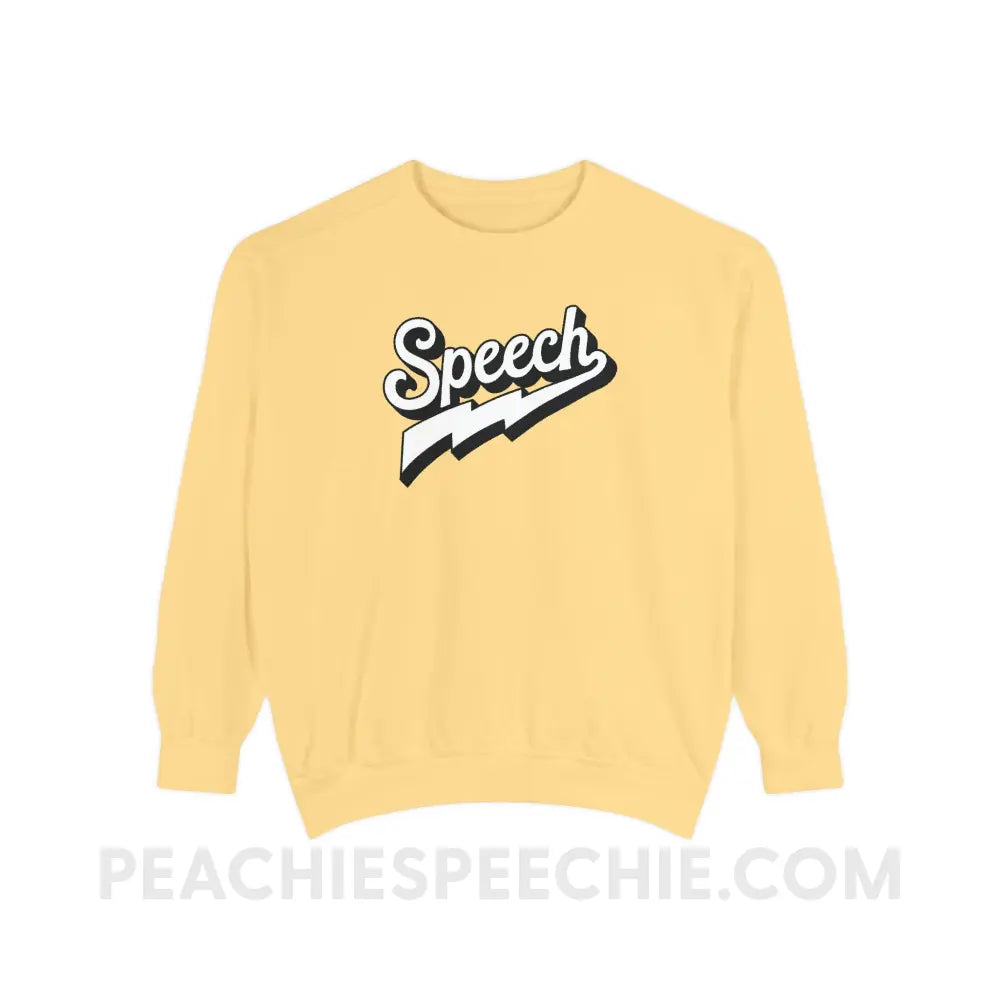 Electrifying Speech Comfort Colors Crewneck - Butter / S - Sweatshirt peachiespeechie.com