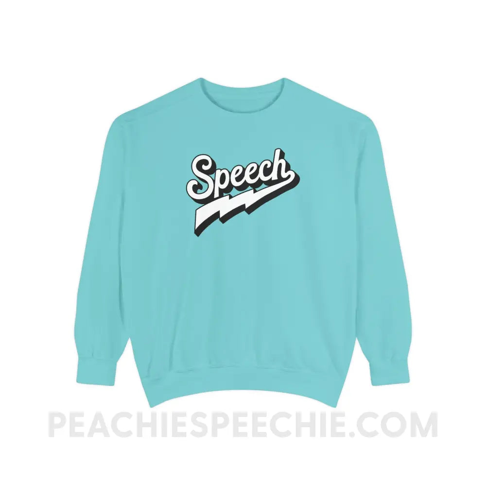 Electrifying Speech Comfort Colors Crewneck - Chalky Mint / S - Sweatshirt peachiespeechie.com