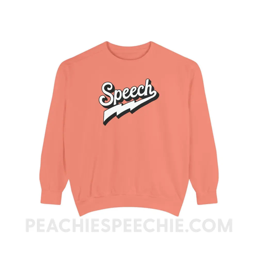 Electrifying Speech Comfort Colors Crewneck - Terracotta / S - Sweatshirt peachiespeechie.com