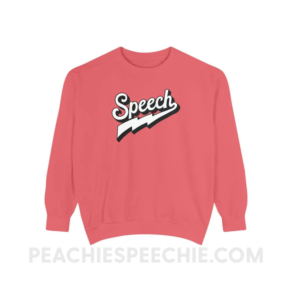 Electrifying Speech Comfort Colors Crewneck - Watermelon / S - Sweatshirt peachiespeechie.com