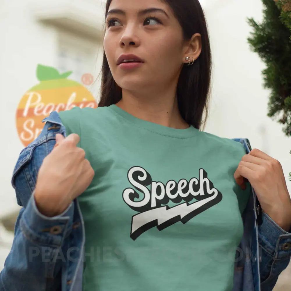 Electrifying Speech Comfort Colors Tee - Seafoam / S - peachiespeechie.com