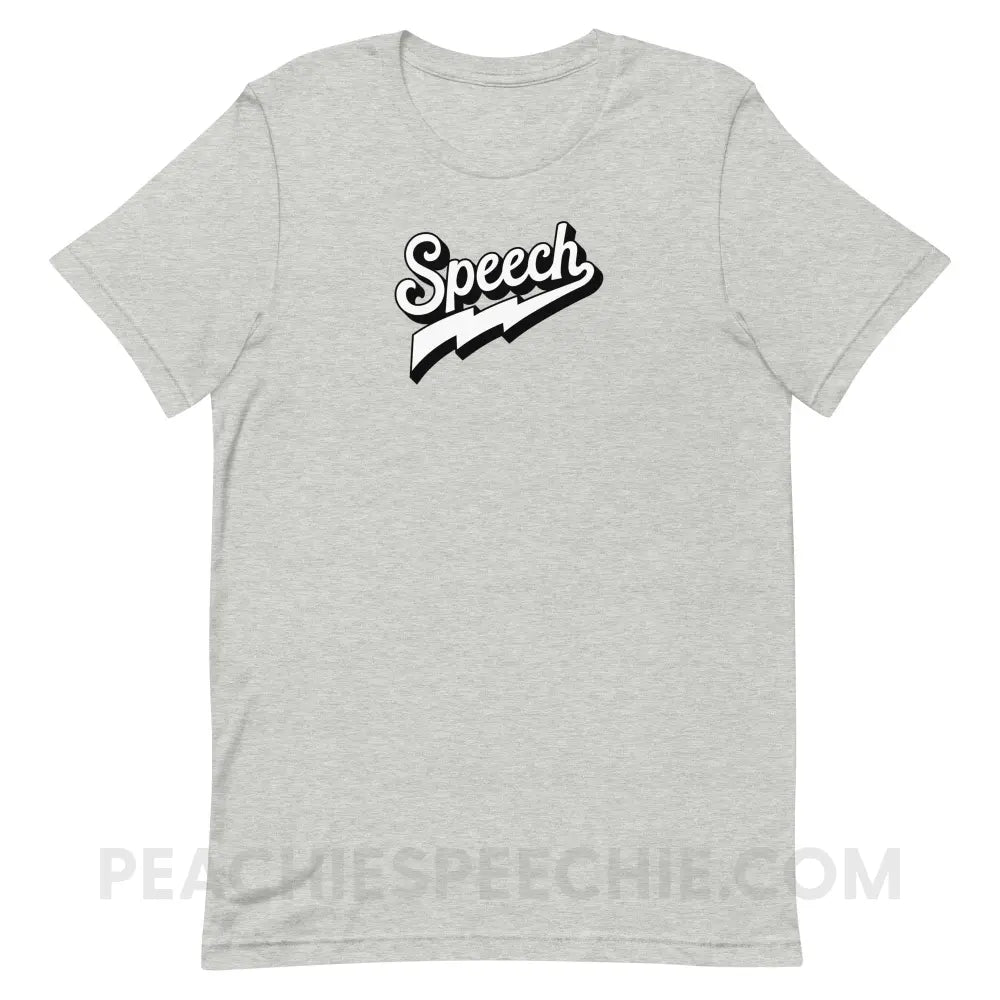 Electrifying Speech Premium Soft Tee - Athletic Heather / S - peachiespeechie.com