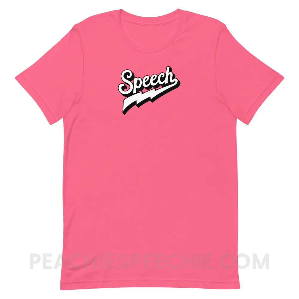 Electrifying Speech Premium Soft Tee - Charity Pink / S - peachiespeechie.com