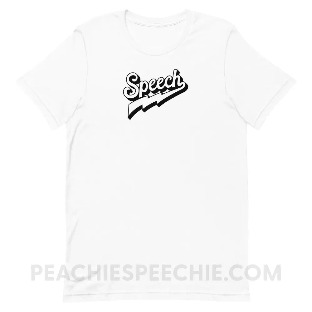 Electrifying Speech Premium Soft Tee - White / S - peachiespeechie.com