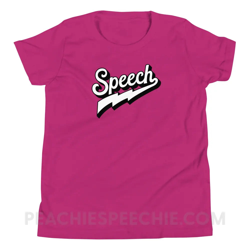 Electrifying Speech Premium Youth Tee - Berry / S - peachiespeechie.com