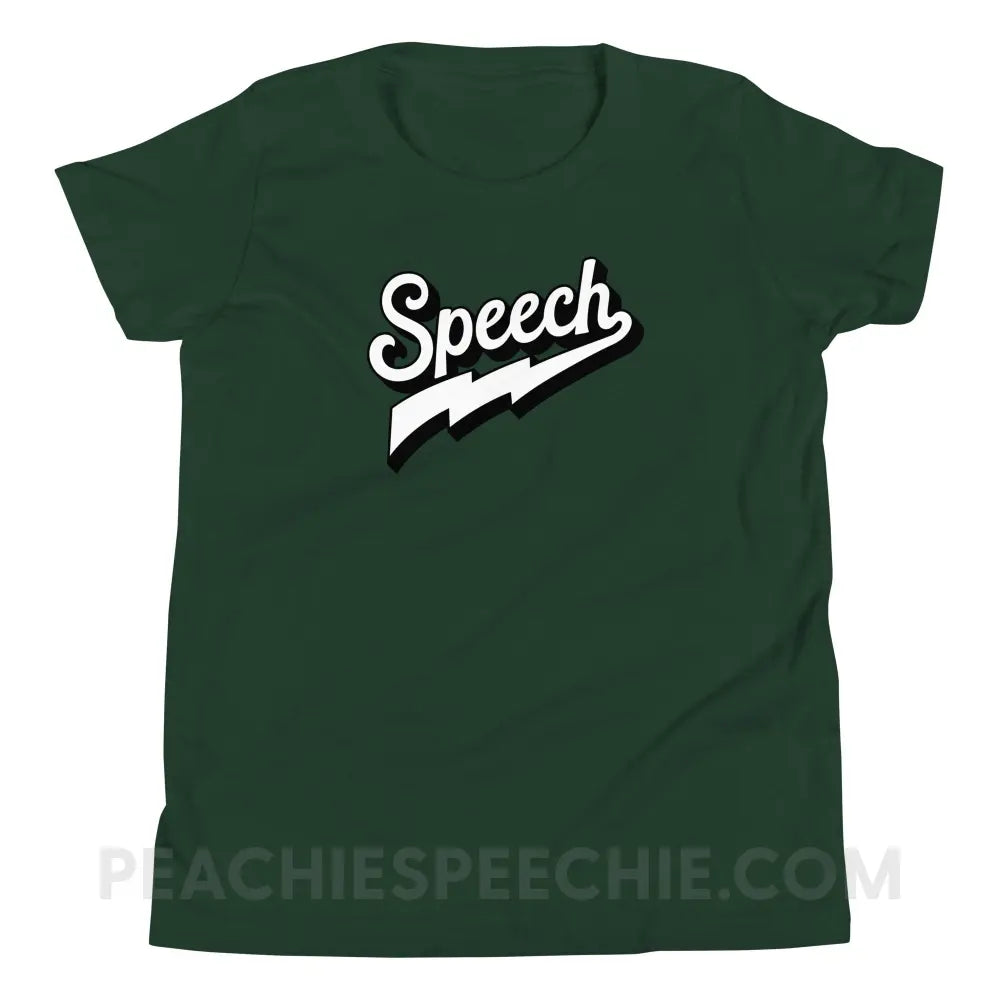 Electrifying Speech Premium Youth Tee - Forest / S - peachiespeechie.com