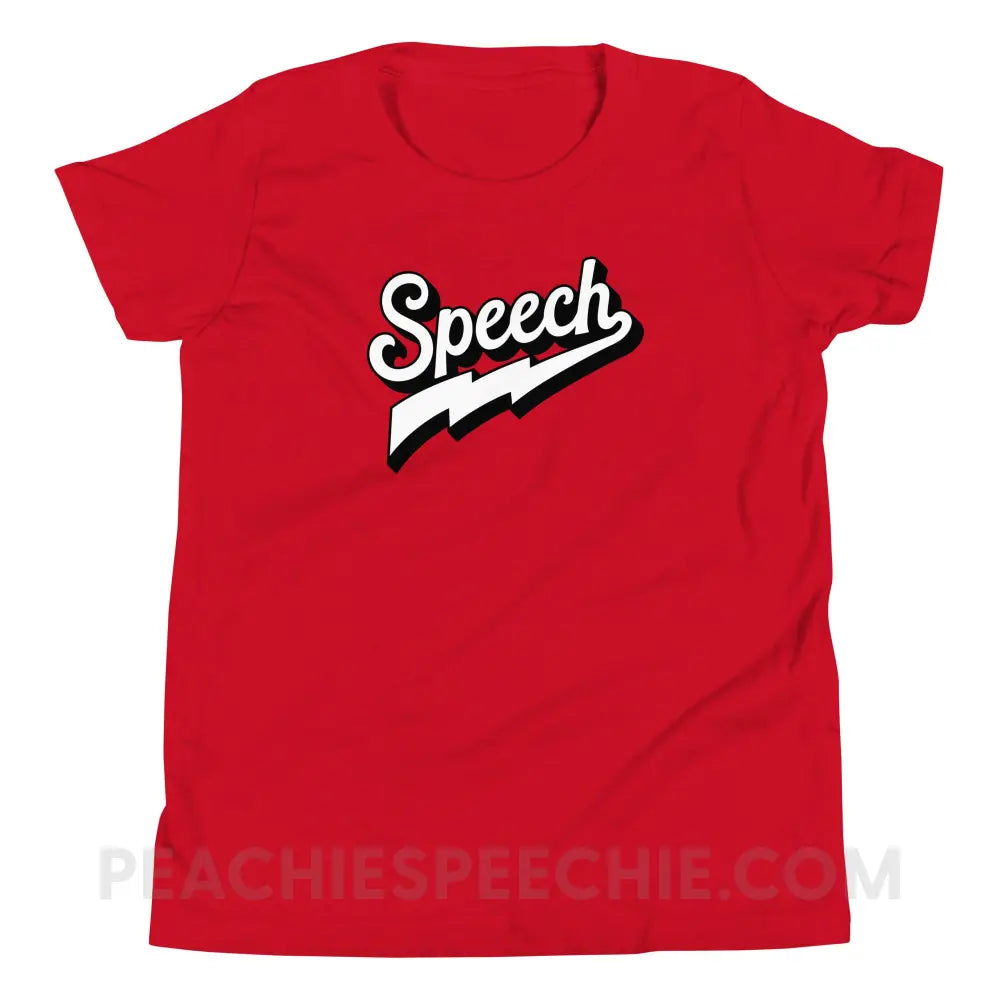 Electrifying Speech Premium Youth Tee - Red / S - peachiespeechie.com