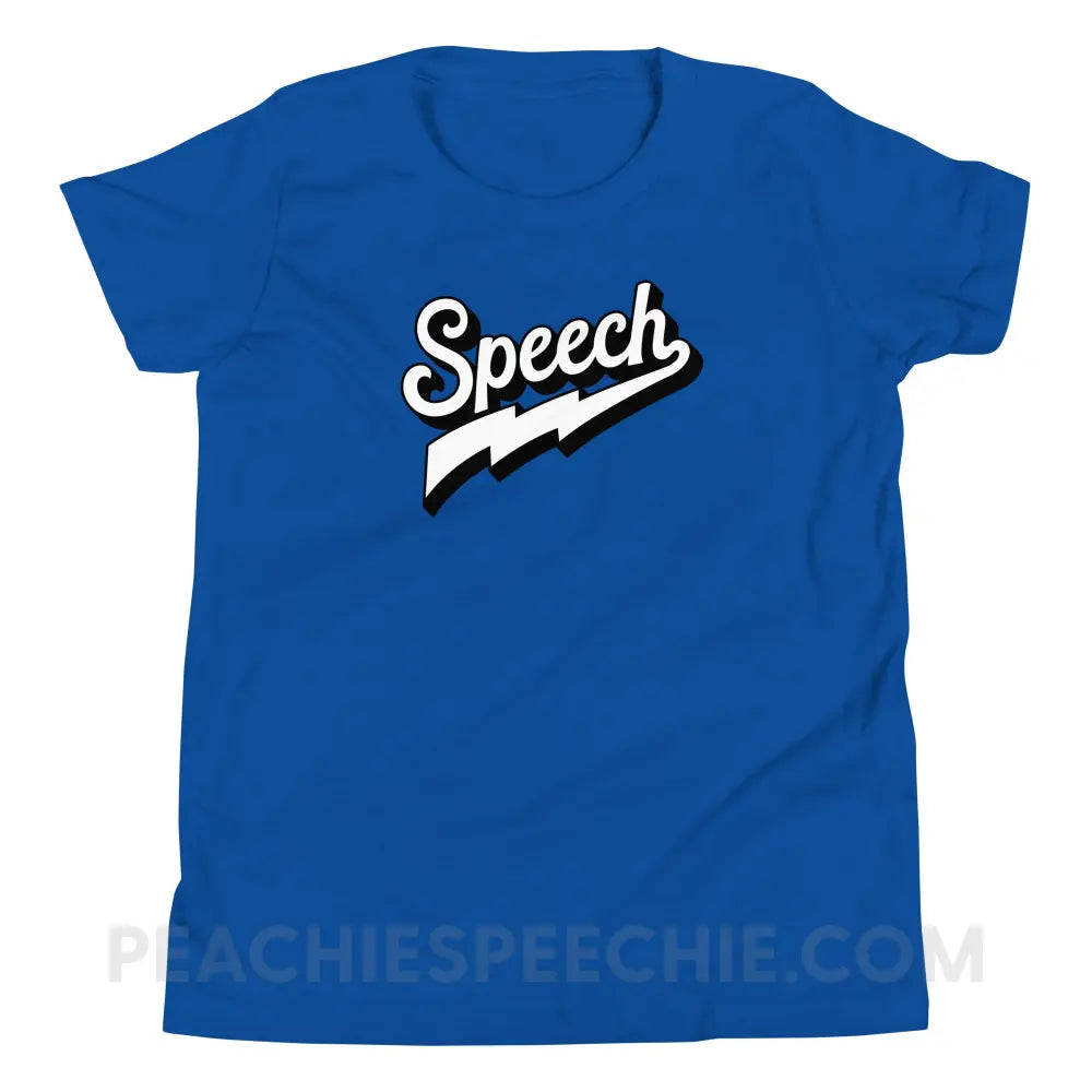 Electrifying Speech Premium Youth Tee - True Royal / S - peachiespeechie.com