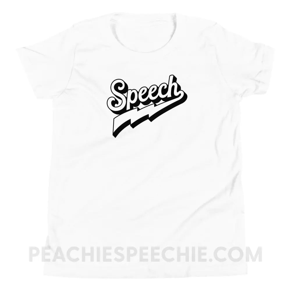 Electrifying Speech Premium Youth Tee - White / S - peachiespeechie.com