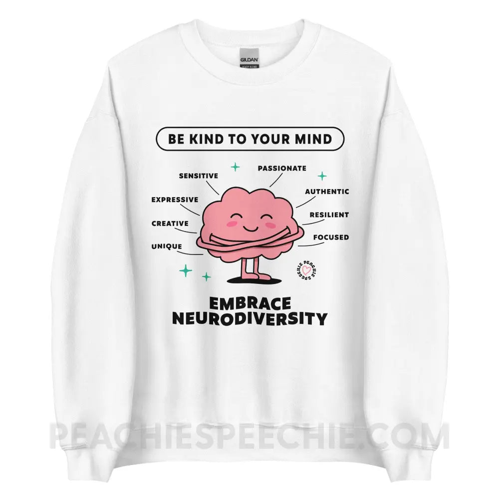 Embrace Neurodiversity Brain Classic Sweatshirt - peachiespeechie.com