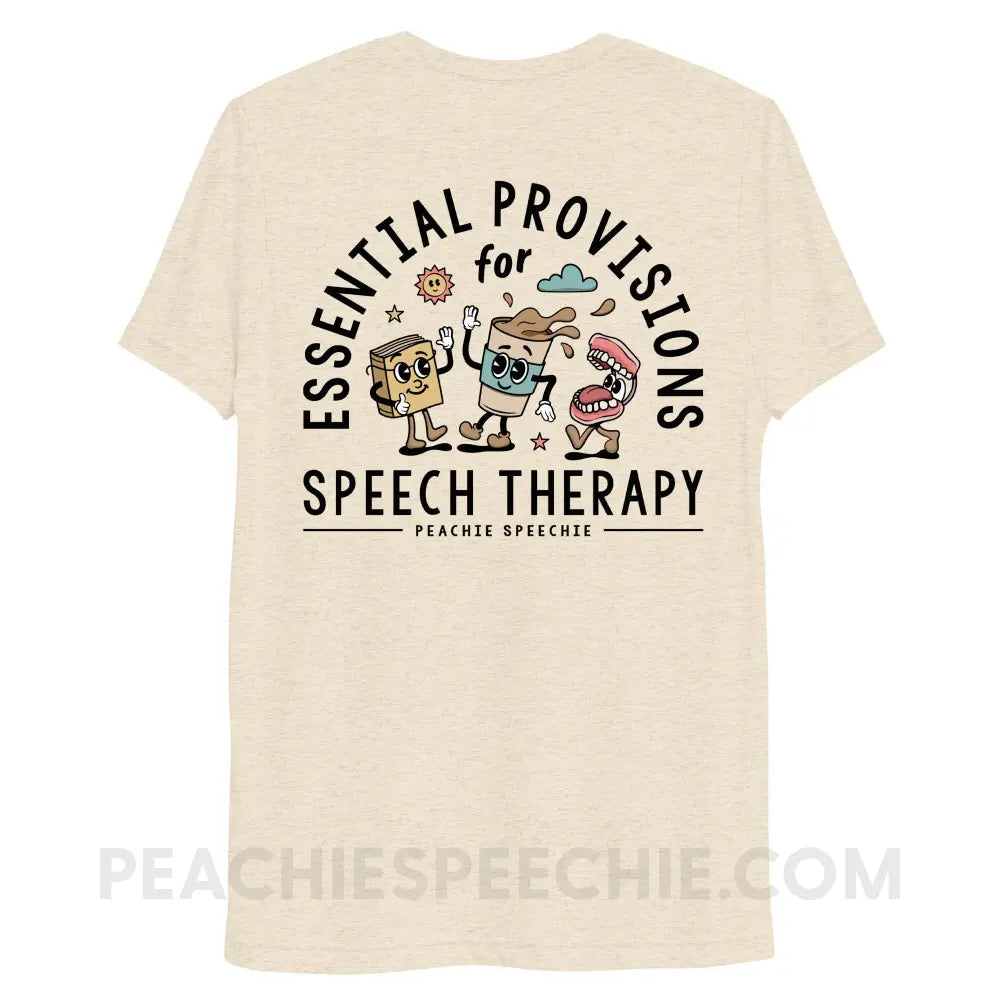 Essential Provisions for Speech Therapy Tri-Blend Tee - peachiespeechie.com