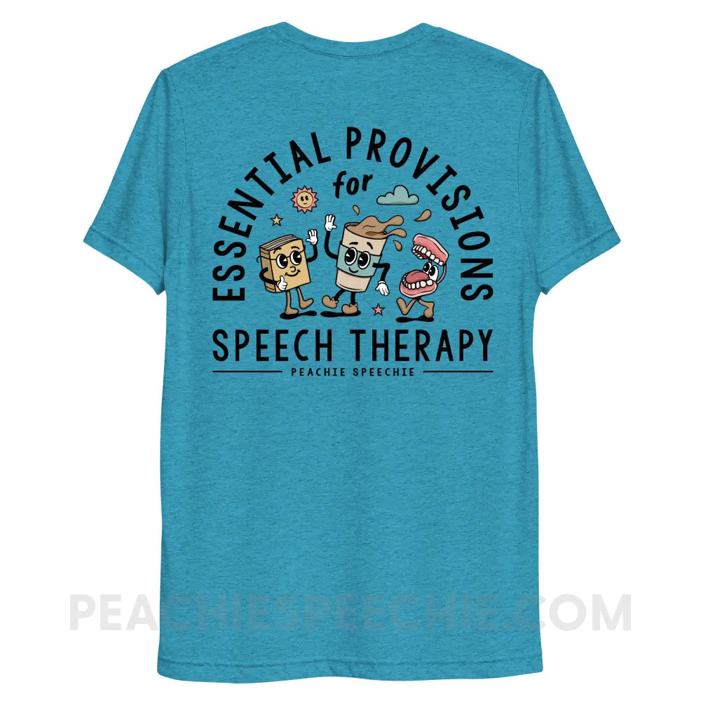 Essential Provisions for Speech Therapy Tri-Blend Tee - peachiespeechie.com