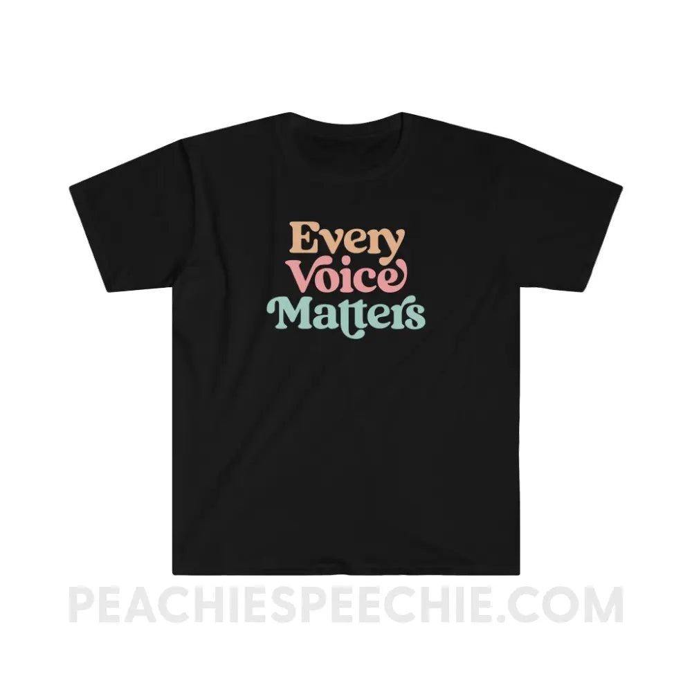 Every Voice Matters Classic Tee - Black / S - T-Shirt peachiespeechie.com