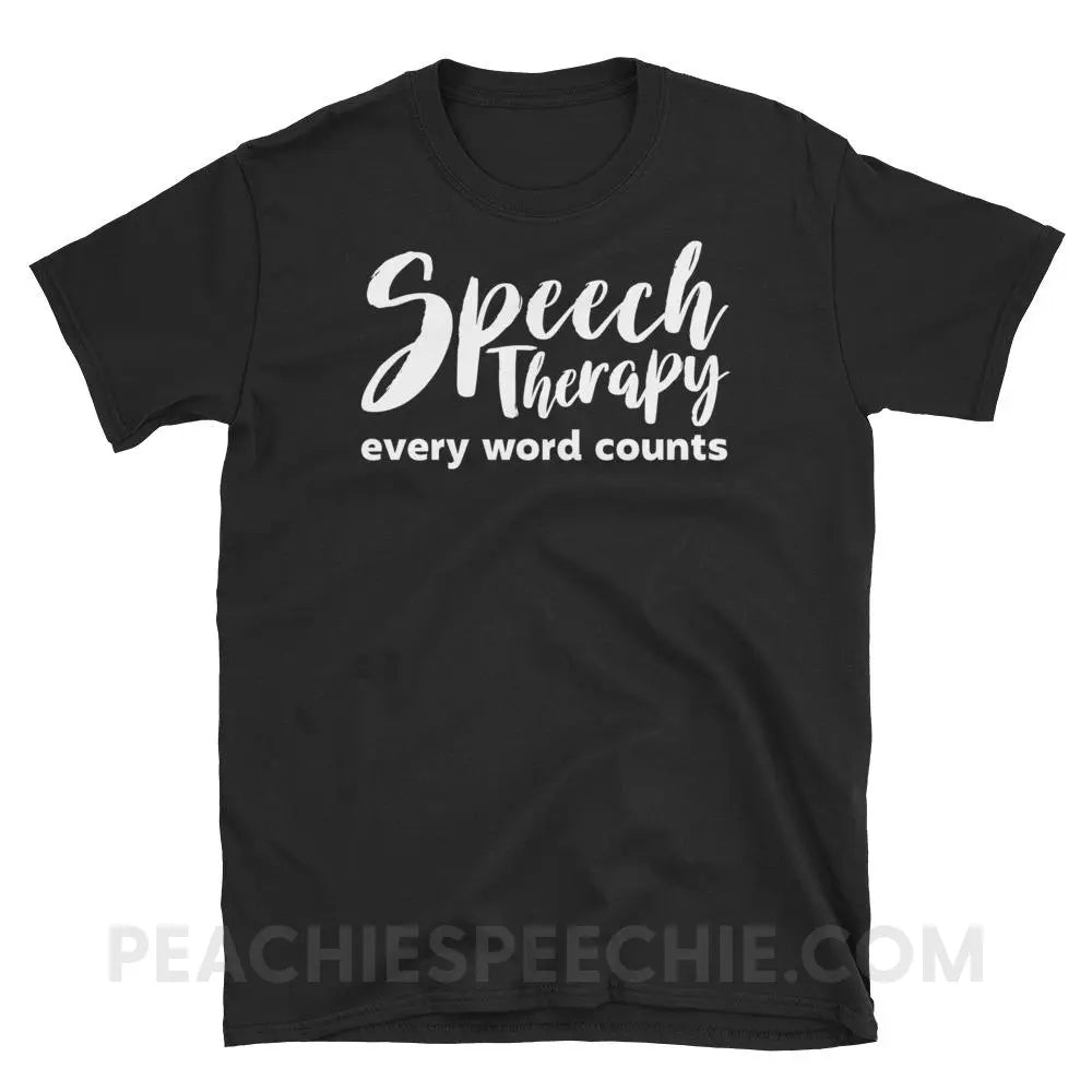 Every Word Counts Classic Tee - Black / S - T-Shirts & Tops peachiespeechie.com