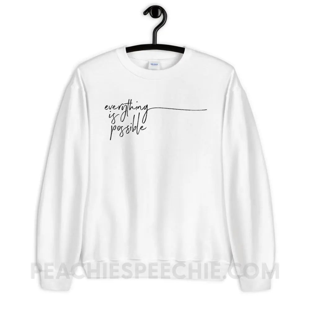 Everything Is Possible Classic Sweatshirt - White / S - Hoodies & Sweatshirts peachiespeechie.com
