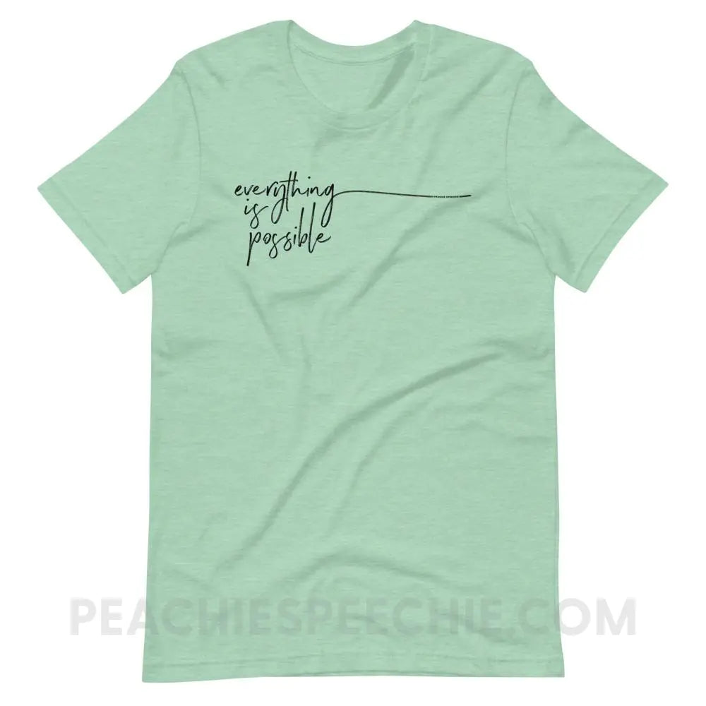 Everything is Possible Premium Soft Tee - Heather Prism Mint / XS - T-Shirts & Tops peachiespeechie.com