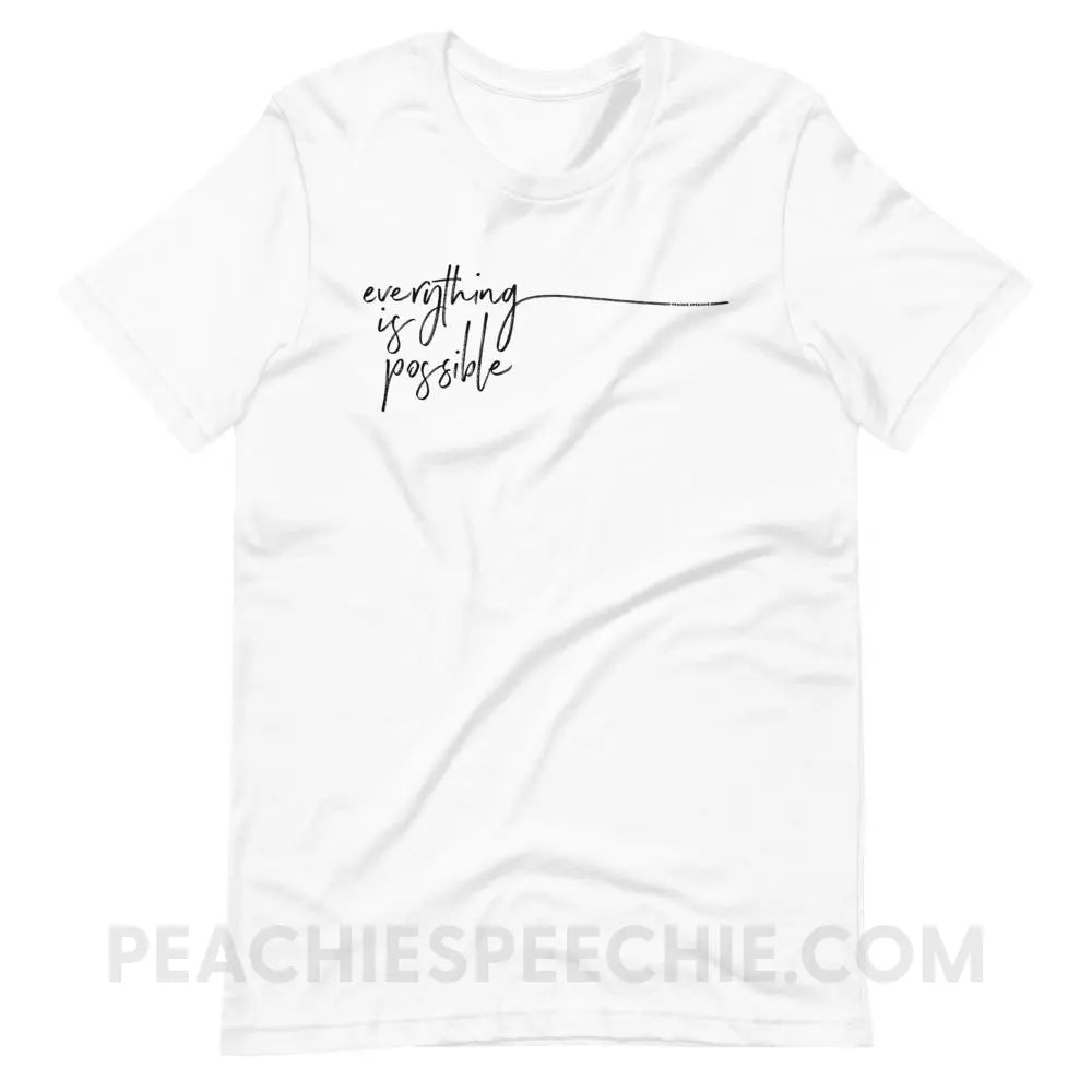 Everything is Possible Premium Soft Tee - White / XS - T-Shirts & Tops peachiespeechie.com