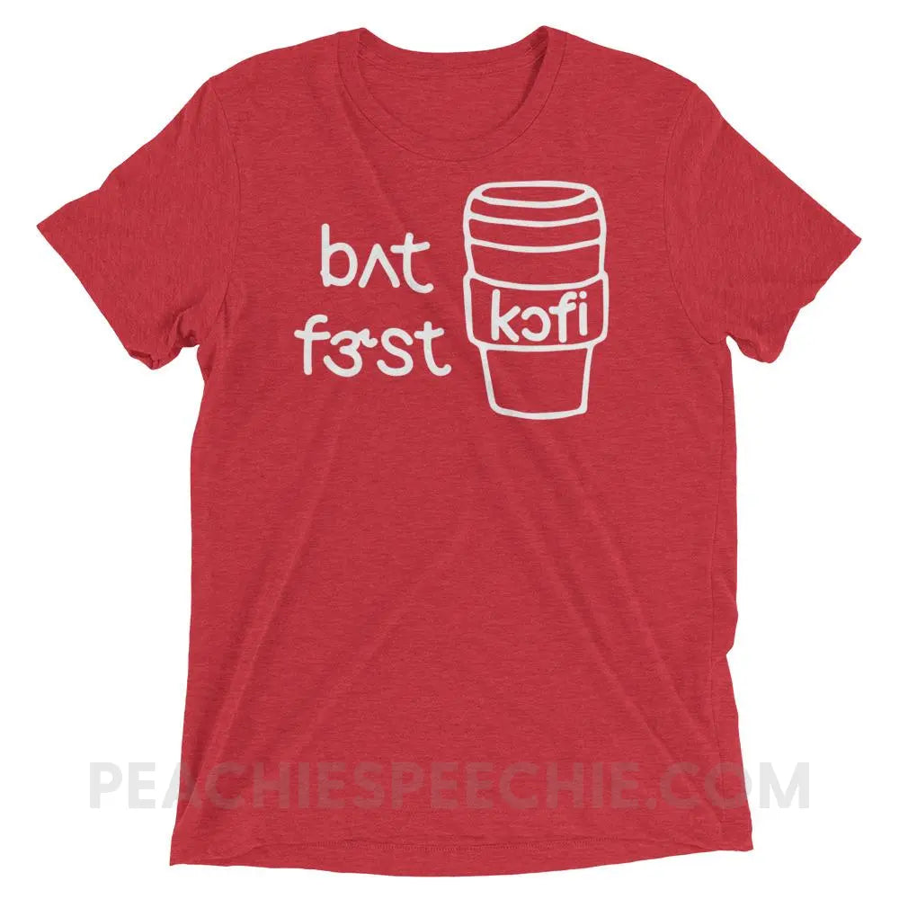 But First Coffee IPA Tri-Blend Tee - Red Triblend / XS - T-Shirts & Tops peachiespeechie.com