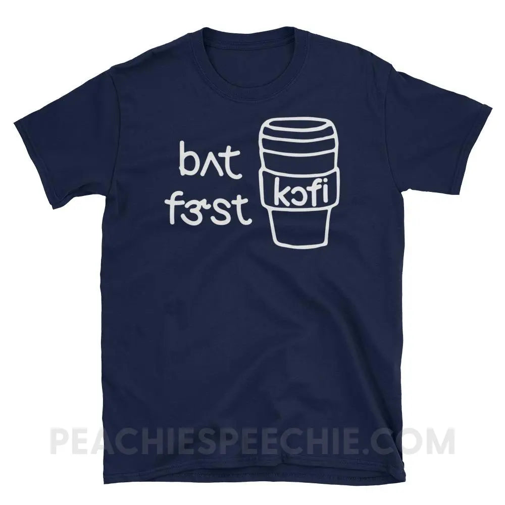 But First Coffee IPA Classic Tee - Navy / S - T-Shirts & Tops peachiespeechie.com