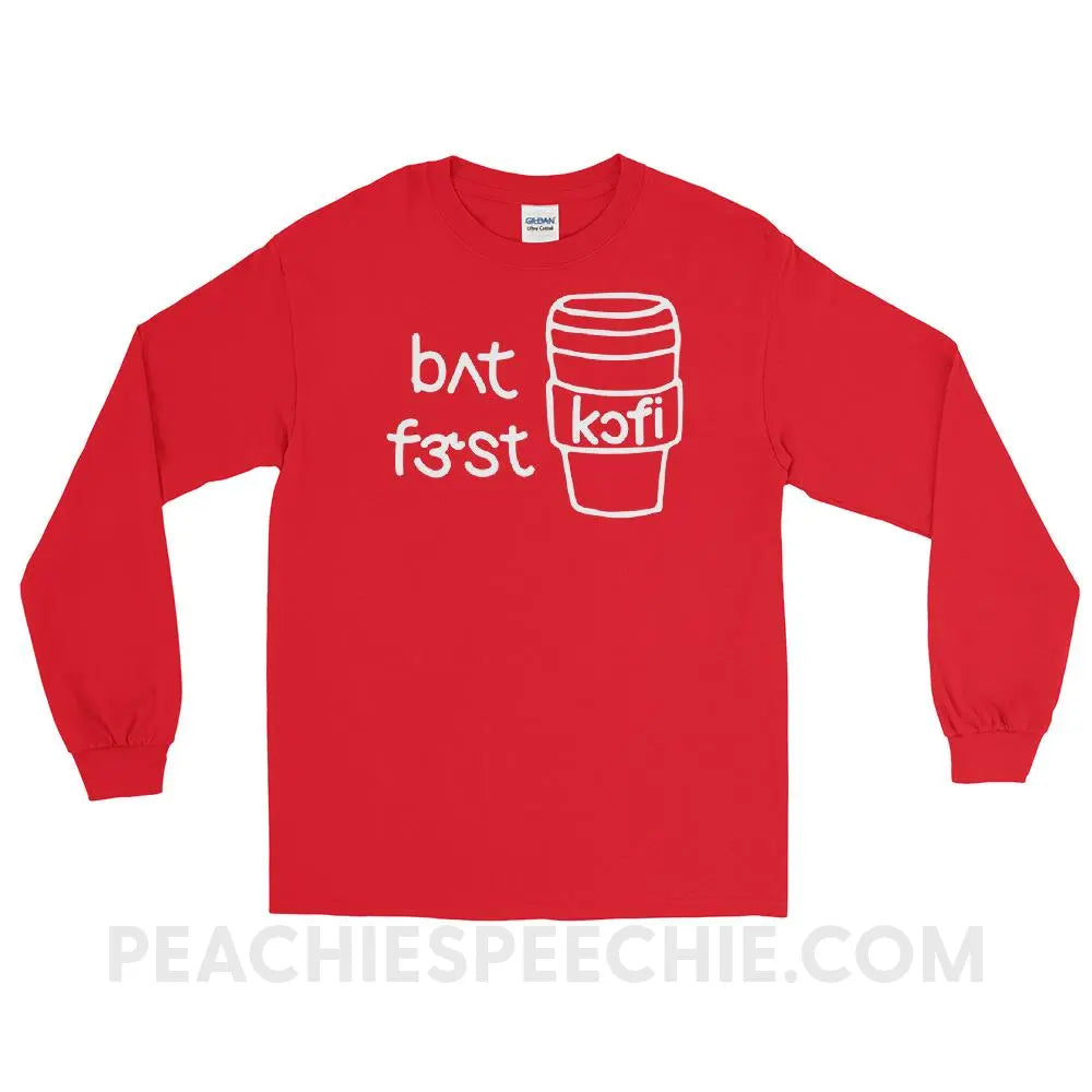 But First Coffee IPA Long Sleeve Tee - Red / S - T-Shirts & Tops peachiespeechie.com