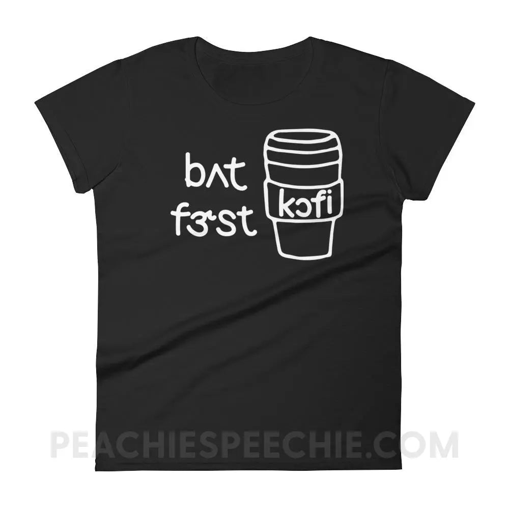 But First Coffee IPA Women’s Trendy Tee - Black / S T-Shirts & Tops peachiespeechie.com