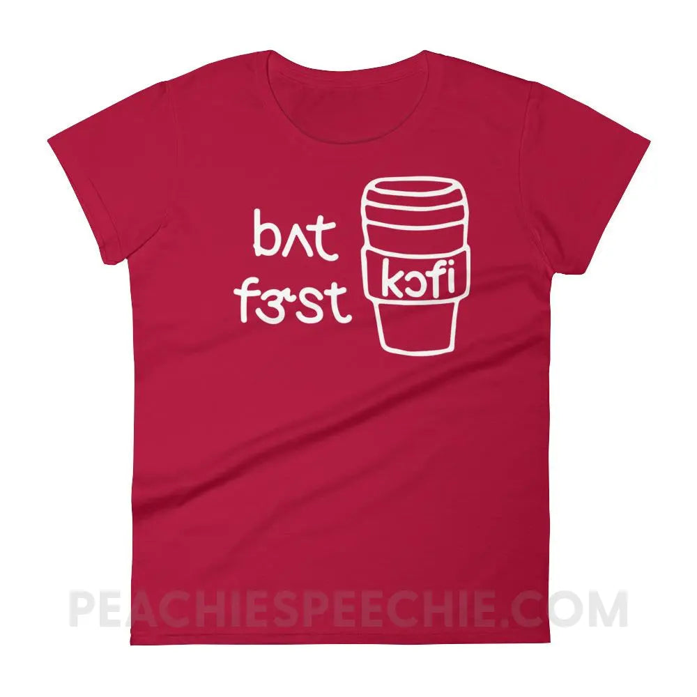 But First Coffee IPA Women’s Trendy Tee - Red / S T-Shirts & Tops peachiespeechie.com