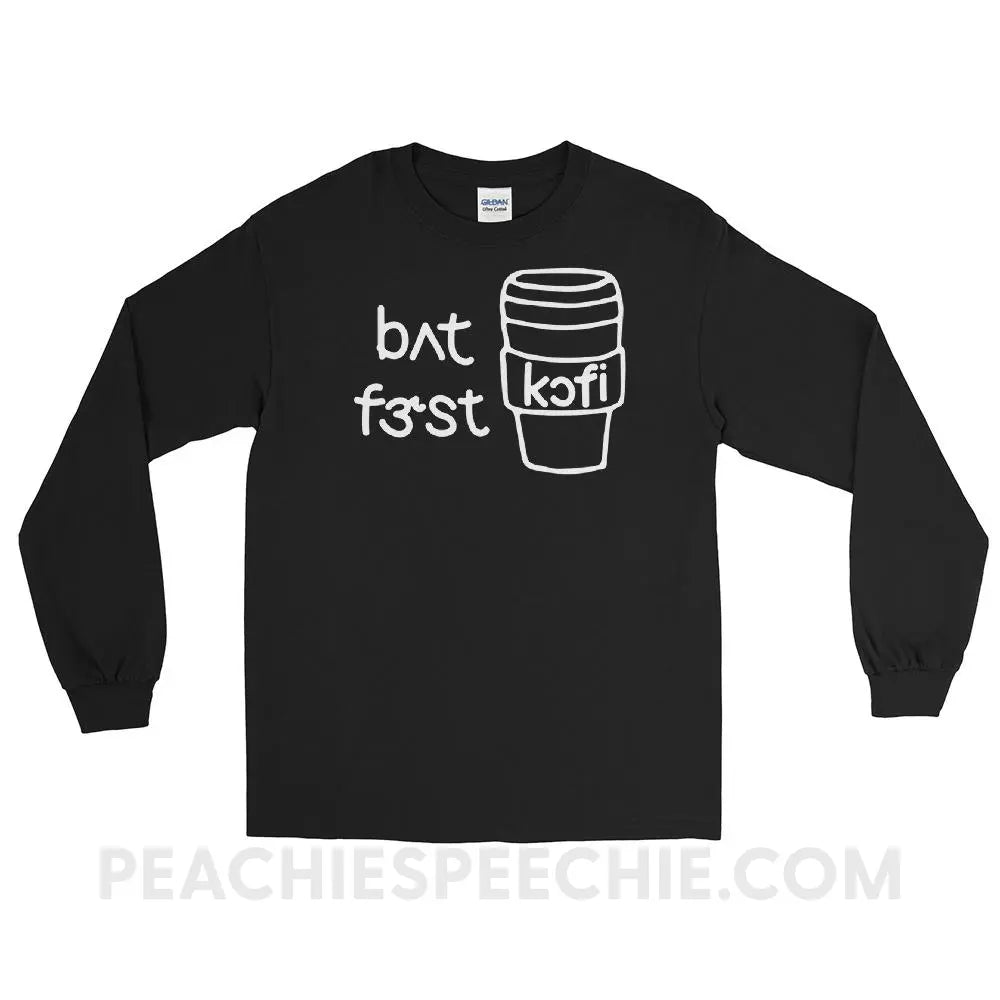 But First Coffee IPA Long Sleeve Tee - Black / S - T-Shirts & Tops peachiespeechie.com