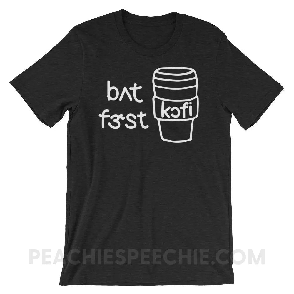 But First Coffee IPA Premium Soft Tee - Black Heather / XS - T-Shirts & Tops peachiespeechie.com