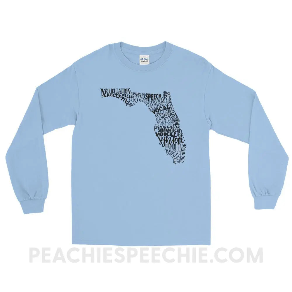 Florida SLP Long Sleeve Tee - Light Blue / S - T-Shirts & Tops peachiespeechie.com