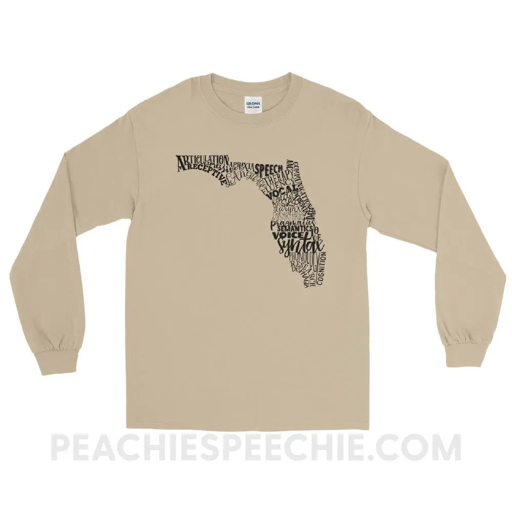 Florida SLP Long Sleeve Tee - Sand / S - T-Shirts & Tops peachiespeechie.com