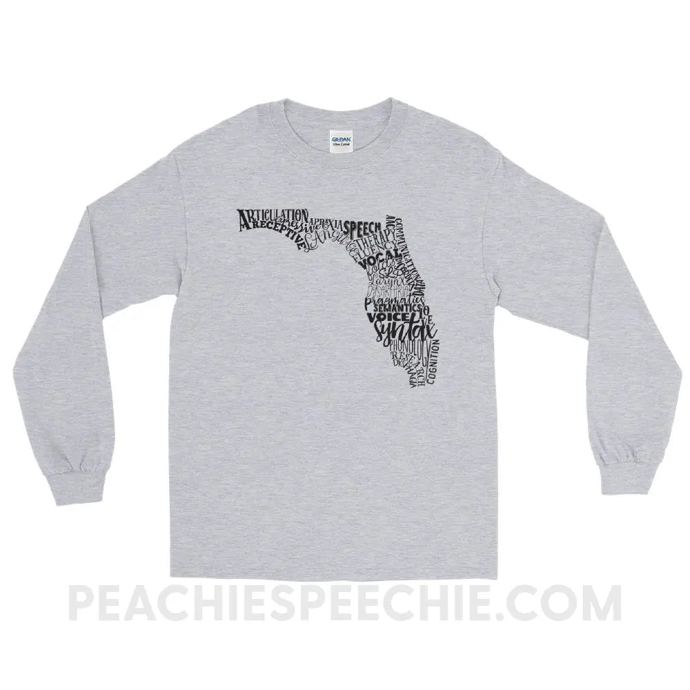 Florida SLP Long Sleeve Tee - Sport Grey / S - T-Shirts & Tops peachiespeechie.com