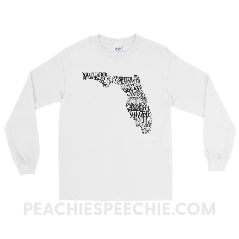 Florida SLP Long Sleeve Tee - White / S - T-Shirts & Tops peachiespeechie.com