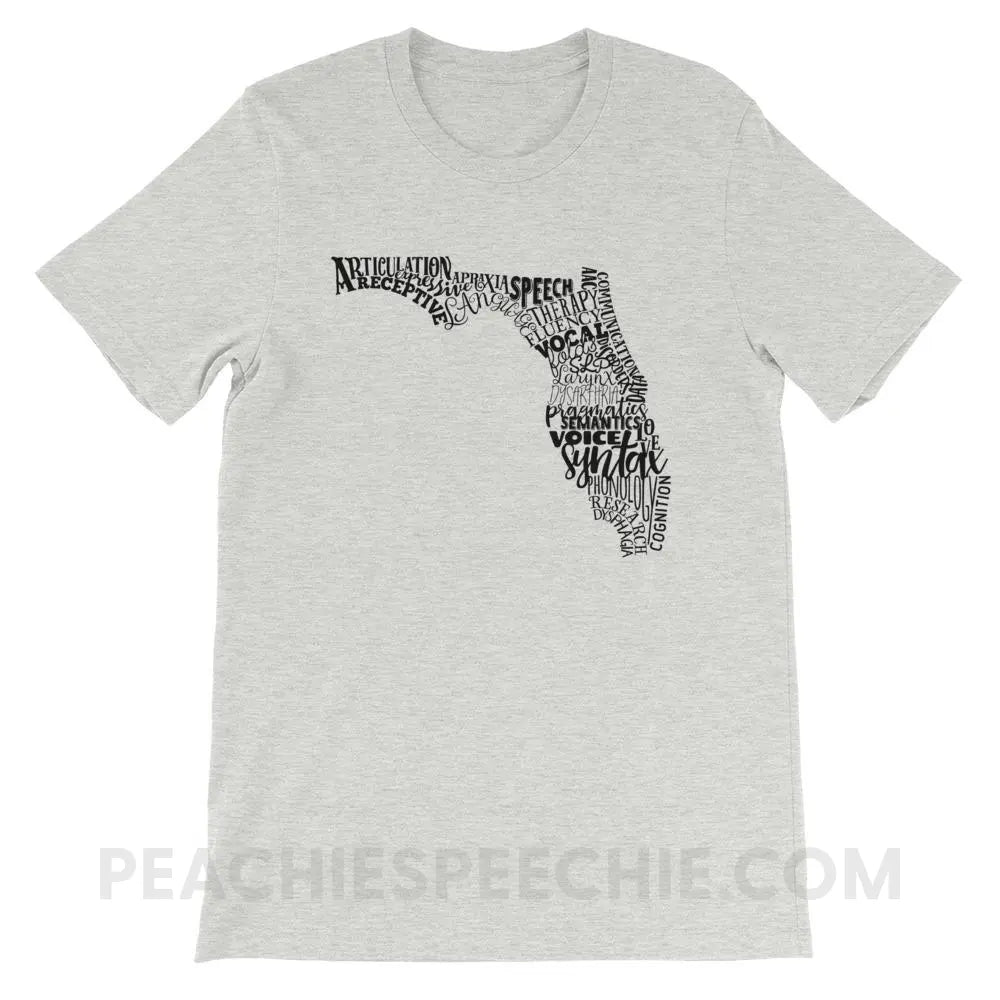 Florida SLP Premium Soft Tee - Athletic Heather / S - T-Shirts & Tops peachiespeechie.com