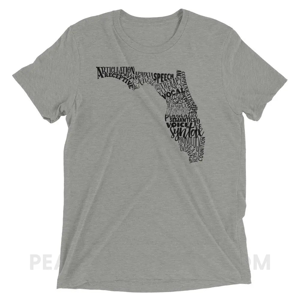 Florida SLP Tri-Blend Tee - Athletic Grey Triblend / XS - T-Shirts & Tops peachiespeechie.com