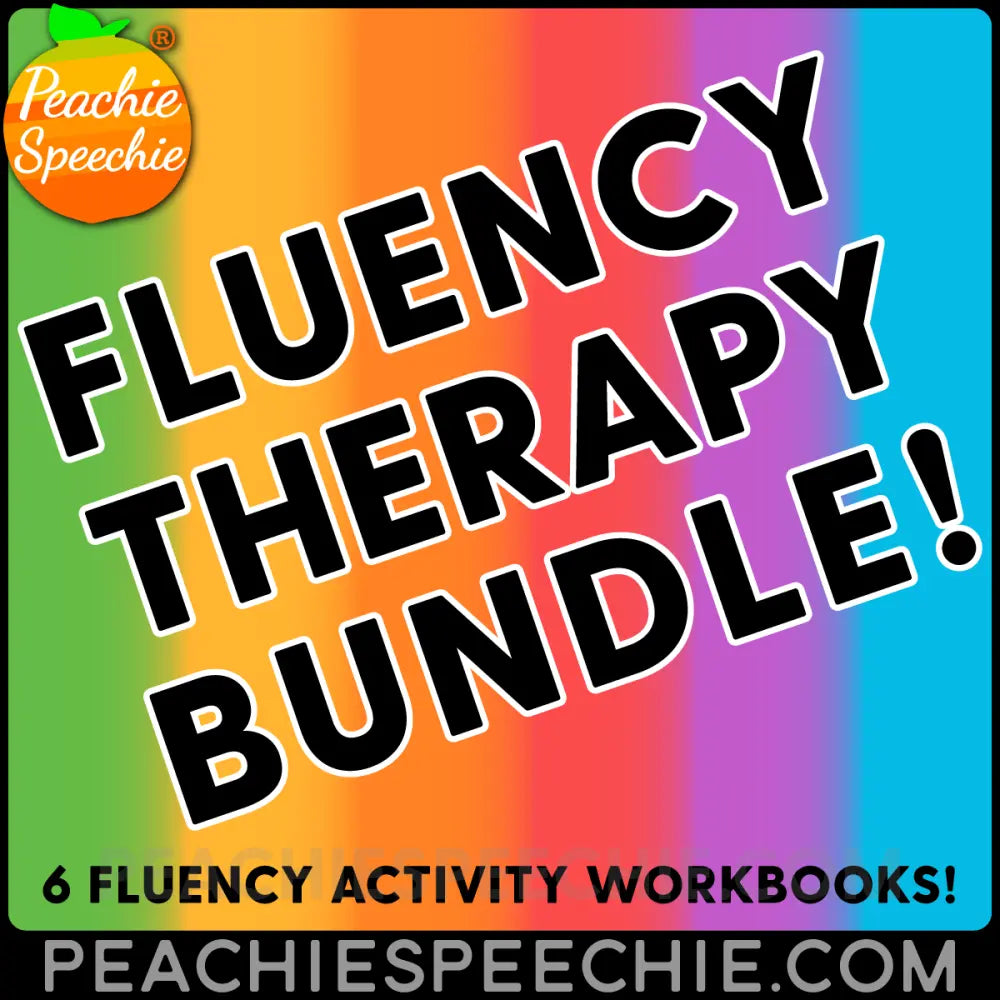 Fluency Therapy Activities BUNDLE (Stuttering Therapy) - Materials peachiespeechie.com