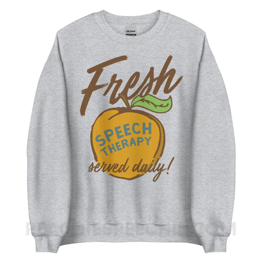 Fresh Speech Served Daily Classic Sweatshirt - Sport Grey / S - peachiespeechie.com