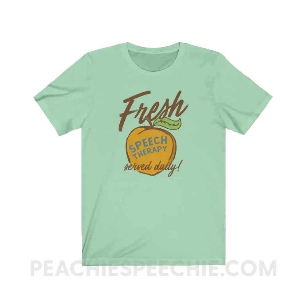 Fresh Speech Served Daily Premium Soft Tee - Mint / XS T-Shirts & Tops peachiespeechie.com